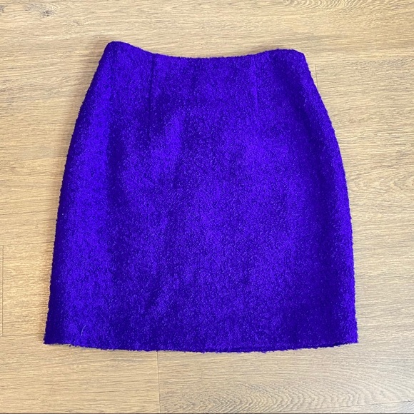 Beautiful Textured Banu Purple Boucle Skirt 12 - Picture 9 of 12
